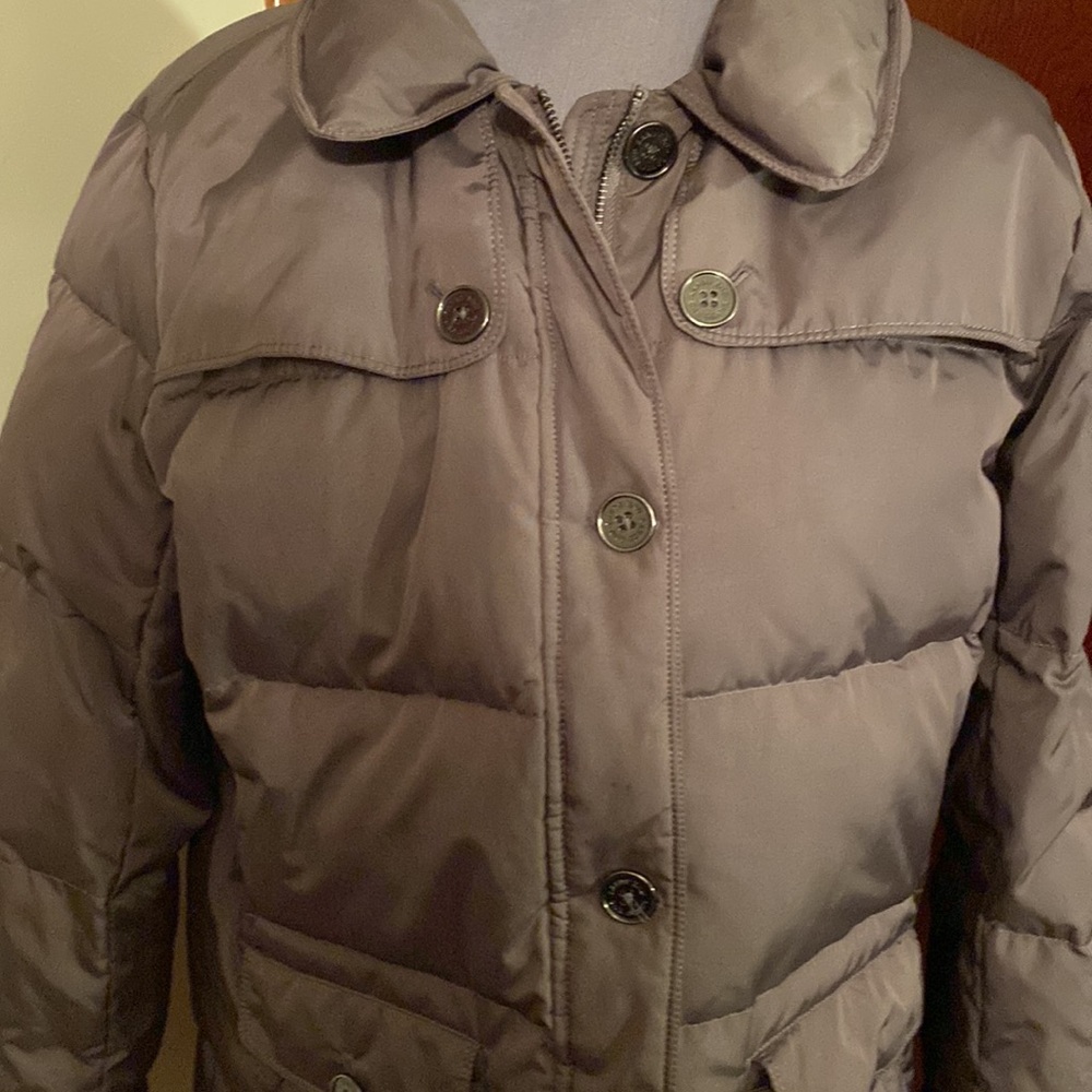 Lands’ End Grey Down Puffer Winter Jacket Size Xl - image 6
